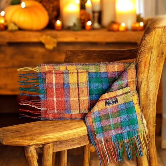 Patrick King Woollen Company Deluxe Wool Fringe Multicolor Scarf - Picture 2 of 8